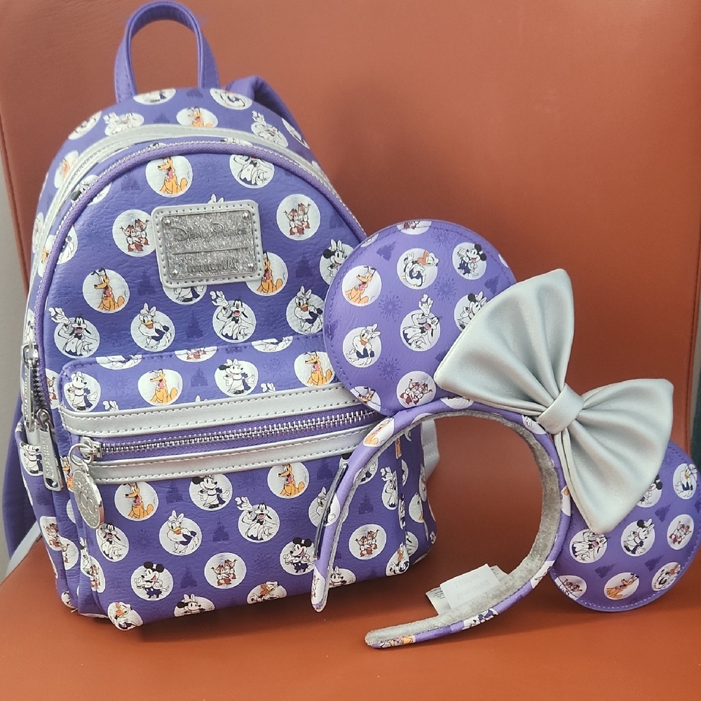 NWT! Disney100 Loungefly Backpack With Matching Ears